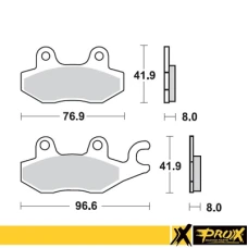 PROX КОЛОДКИ ДИСКОВІ ТОРМОЗНІ KH165 SUZUKI LT-R 450 '06-11, YAMAHA YFZ 450 '04-08 ПЕРІД ПРАВАЯ