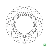 NEWFREN ДИСК ТОРМОЗНИЙ PRZOD/ЗАД YAMAHA SR 125 '96-'03; SRX 600 '86-'95; XJ 600 '83-'91; XJ 900 '83-'94; ЗАД YAMAHA TDM 900 '11-'14; XJ 900 '85-'03; FZR 1000 '87-'95; FZS 1000 FAZER '01-'05; XJR 1200/1300 '96-'16; MT-01 '05-'12 (267X132X5MM)