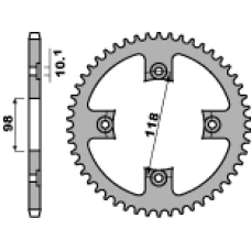 ЗАДНЯ ЗІРКА PBR 4585 42 C45 BMW S 1000 RR (09-11) (LANC. 525) (JTR7.42)