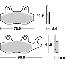 SBS АКЦІЯ КОЛОДКИ ДИСКОВІ ТОРМОЗНІ KH165 / KH215 STREET CERAMIC КОЛІР ЧОРНИЙ