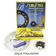 SUNSTAR 2023/06 КОМПЛЕКТ ПРИВІДНИЙ BMW S1000 RR 1000 '12-'15, S 1000RR ABS '14-'18 ПЛЮС ЗОЛОТИЙ (17/45/118) (DO 1100CC XW RING) (SUN43217/SUN1-4467-45/SS525RRR1-118G) - ЗАМІНЮЄ K525RTG102