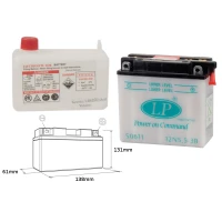 LANDPORT АКУМУЛЯТОР 12N5,5-3B 12V 5,5AH 138X61X131 OBSLUGOWY - ELEKTROLIT OSOBNO (4) UE2019/1148