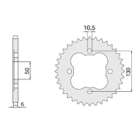 ЗАДНЯ ЗІРКА CHT 4303 39 HONDA TRX 250 300400 450 (2113-39) (JTR1350.39) (LANC.520)
