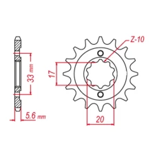 ПЕРЕДНЯ ЗІРКА GROSSKOPF CHT 430 14 KAWASAKI KXF 250`04-'05, SUZUKI RMZ 250 '04'-06 (+1) (JTF430.14)