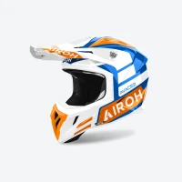AIROH НОВИНКА ШОЛОМ CROSS / ENDURO / ATV / QUAD AVIATOR ACE 2 SAKE ПОМАРАНЧЕВИЙ КОЛІР GLOSS КОЛІР POMARANCZOWY/BIALY/NIEBIESKI РОЗМІР L