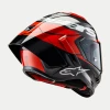 ALPINESTARS ШОЛОМ SUPERTECH R10 ЕЛЕМЕНТ BLACK\/CARB\/FLUO RED\/WHITE M - зображення 4