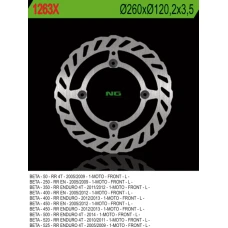 NG ДИСК ТОРМОЗНИЙ ПЕРІД BETA 50/350/400/450/498/500 RR ENDURO (260X120,2X3,5) (4X8,5MM) WAVE 4 ОТВОРИ