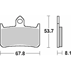 SBS АКЦІЯ КОЛОДКИ ДИСКОВІ ТОРМОЗНІ KH187 STREET CERAMIC HONDA RS 250R '91-'92, RVF 400RR '90-'96 КОЛІР ЧОРНИЙ