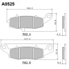 NISSIN КОЛОДКИ ДИСКОВІ ТОРМОЗНІ KH231 ПРЕМІУМ-КЛАС SEMI-METALLIC (SPIEK METALICZNY) (ECE R90) (MADE IN JAPAN) (2P-257NS) - зображення 1