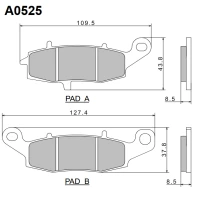 NISSIN КОЛОДКИ ДИСКОВІ ТОРМОЗНІ KH231 ПРЕМІУМ-КЛАС SEMI-METALLIC (SPIEK METALICZNY) (ECE R90) (MADE IN JAPAN) (2P-257NS)