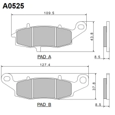 NISSIN КОЛОДКИ ДИСКОВІ ТОРМОЗНІ KH231 ПРЕМІУМ-КЛАС SEMI-METALLIC (SPIEK METALICZNY) (ECE R90) (MADE IN JAPAN) (2P-257NS)