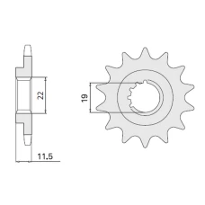 ПЕРЕДНЯ ЗІРКА CHT 4101 16 SUZUKI DR 125 85-00 (JTF409.16) (409-16)