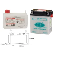 LANDPORT АКУМУЛЯТОР YB3L-B 12V 3AH 99X57X111 OBSLUGOWY - ELEKTROLIT OSOBNO (4) UE2019/1148