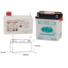 LANDPORT АКУМУЛЯТОР YB3L-B 12V 3AH 99X57X111 OBSLUGOWY - ELEKTROLIT OSOBNO (4) UE2019/1148