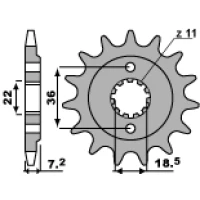 ПЕРЕДНЯ ЗІРКА PBR CHT 2067 13 18NC HONDA CBF 250, XR 250R (АНАЛОГ 2506 13) (JTF1321.13) (LANC. 520)
