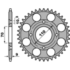 ЗАДНЯ ЗІРКА PBR 247 37 C45 HONDA CB 400 N 81-82 (LANC. 520) (JTR247.37)