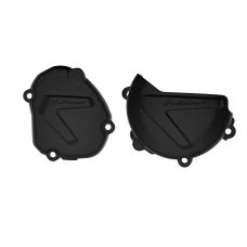 POLISPORT КОМПЛЕКТ ЗАХИСТ КРИШКИ (DEKLA) ГЕНЕРАТОР І ЗАХИСТ КРИШКИ КОМПЛЕКТА СЦЕПЛЕННЯ YAMAHA YZ 125 '08-'23 (8464400001+8463600001) КОЛІР ЧОРНИЙ