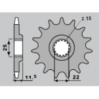ПЕРЕДНЯ ЗІРКА JR CHT 1252 13 (190213JT) KTM LC 4 '88-'09