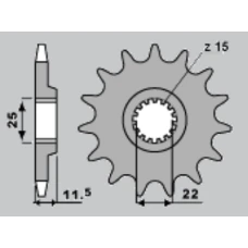 ПЕРЕДНЯ ЗІРКА JR CHT 1252 13 (190213JT) KTM LC 4 '88-'09