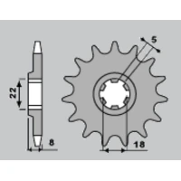 PBR ЗІРОЧКА ПЕРІД 431 12 SUZUKI PE 250 '78-'82, RM 250 '79-'81, RM 400 '78-'80 ( (JTF431.12) (LANC. 520) (43112JT)