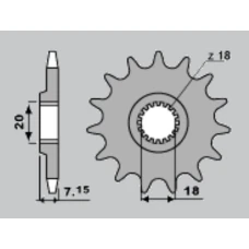 PBR ЗІРОЧКА ПЕРІД 432 12 18NC SUZUKI RM 125 '92-'07, RMZ 250 '10-'12 (JTF427.12SC) (LANC. 520)