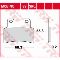 TRW LUCAS ZF КОЛОДКИ ДИСКОВІ ТОРМОЗНІ KH432 SINTER TRACK APRILIA RS 125 '07-'13, SL 750 SHIVER/DROSODURO '07-'17, NA 850 MANA '07-'16, SL 900 SHIVER, SMV 900 DROSODURO '17-, YAMAHA MT 125, YZF 125R '14-, ПЕРІД