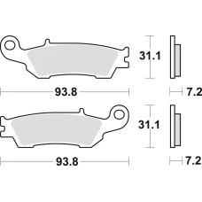 TRW LUCAS КОЛОДКИ ДИСКОВІ ТОРМОЗНІ KH450 SINTER OFFROAD YAMAHA YZ 125 08-, WR 250 15-, YZ 250 07-, WR 450 16-, YZ 450 08-, ПЕРІД