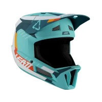 LEATT (НОВИНКА 2024) ШОЛОМ ВЕЛОСИПЕДИ MTB GRAVITY 2.0 V24 HELMET FUEL КОЛІР TURKUSOWY/BIALY/POMARANCZOWY РОЗМІР L (59-60 CM)