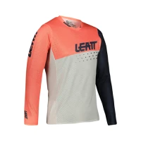 LEATT (2022) СОРОЧКА ROWEROWA DZIECIECA MTB GRAVITY 4.0 JUNIOR JERSEY CORAL КОЛІР POMARANCZOWY/GRANATOWY/BIALY РОЗМІР S (120-130 CM)