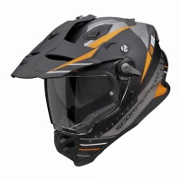 МОТОШОЛОМ SCORPION  DUAL ENDURO / ADVENTURE ADF-9000 AIR FEAT BLACK/SILVER/ORANGE КОЛІР ЧОРНИЙ/СРІБНИЙ/ПОМАРАНЧЕВИЙ МАТОВИЙРОЗМІР M
