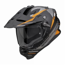 МОТОШОЛОМ SCORPION  DUAL ENDURO / ADVENTURE ADF-9000 AIR FEAT BLACK/SILVER/ORANGE КОЛІР ЧОРНИЙ/СРІБНИЙ/ПОМАРАНЧЕВИЙ МАТОВИЙРОЗМІР M