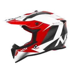 NOX ШОЛОМ CROSS / OFFROAD N633 FUSION КОЛІР BIALY/CZERWONY РОЗМІР XL