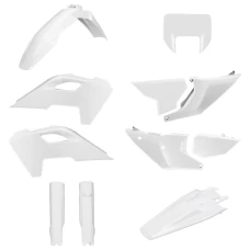 POLISPORT КОМПЛЕКТ ПЛАСТІКОВ (ПОВНИЙ KIT) HUSQVARNA TE/FE TPI '24-'25 W КОМПЛЕКТІ ЗАХИСТ ФАРИ ПЕРІД I КРИШКИ АМОРТИЗАТОРІВ КОЛІР БІЛИЙ