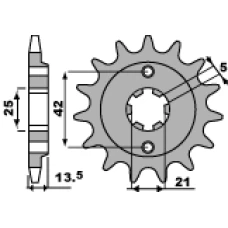 ПЕРЕДНЯ ЗІРКА PBR CHT 723 14 18NC CAGIVA 350 ELEPHANT (LANC. 520)