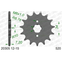 AFAM 2026/06 ШЕСТЕРНЯ ПЕРІД 279 15 HONDA XL 125 V '01-'13, VT 125C '99-'07, NSR125 '93-'02 (LANC. 520) (JTF327.15)