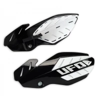 UFO КРИШКИ RAK (РУЧКА) FLAME HUSQVARNA TC 250 '14-'16, TE 250/300 '14-'16, FC '14-'15, FE '14-'16 КОЛІР CZARNY/BIALY (Z КРІПЛЕННЯМИ)