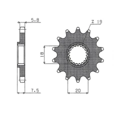 ПЕРЕДНЯ ЗІРКА SUNSTAR CHT 340 13 HONDA CR 125 '87-'03 (JTF326.13) (LANC. 520) (34013JT)