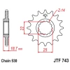 JT ЗІРОЧКА ПЕРІД 2254 15 Z ГУМА DUCATI MULTISTRADA 1200 '10-'16 (225415JTRB) (LANC. 530) - зображення 1