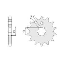 ПЕРЕДНЯ ЗІРКА CHT 550 16 GILERA 125 84-88 (601-16)