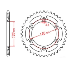 ЗАДНЯ ЗІРКА MTX PARTS 808 44 SUZUKI RM/RMZ (JTR808.44) (LANC. 520)