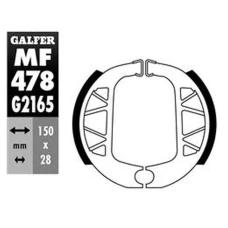 GALFER КОЛОДКИ БАРАБАННІ ДИСКОВІ ТОРМОЗНІ ЗАД YAMAHA BWS 125 '10-, CYGNUS 125X '03-, CYGNUS 150 '07-,