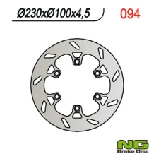 NG ДИСК ТОРМОЗНИЙ ЗАД KAWASAKI KLX 250/650,KX, KLX 250R '93-'98, KLX 650R '93-'03, KLX 300 '93-'97 (230X100X4,5)