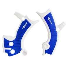 RACETECH КРИШКИ РАМИ (КОМПЛЕКТ) BI-MATERIAL YAMAHA YZF 250 '19-21, YZ-FX 250 '20-21, YZF 450 '18-21, YZ-FX 450 '19-21, WRF 250 '20-21, WRF 450 '19-21 КОЛІР БІЛИЙ СИНІЙ