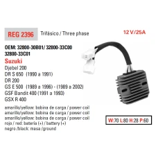 DZE РЕГУЛЯТОР НАПРУГИ SUZUKI GS500E 89-02, GSF400 91-93 (ESR170)