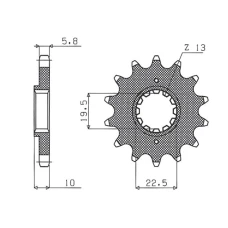 ПЕРЕДНЯ ЗІРКА SUNSTAR CHT 435 15 SUZUKI DR 350/DRZ 400 (JTF432.15) (LANC. 520) (43515JT)