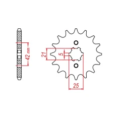ПЕРЕДНЯ ЗІРКА MTX PARTS CHT 569 13 KAWASAKI KX 250 '87-'98, YAMAHA YZ 250 '77-'98 (JTF569.13) (LANC. 520)