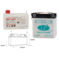 LANDPORT АКУМУЛЯТОР 6N11A-3A 6V 11AH 120X60X128 (Z ELEKTORLITEM) (4) UE2019/1148