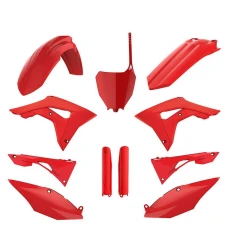 POLISPORT КОМПЛЕКТ ПЛАСТІКОВ (ПОВНИЙ KIT) HONDA CRF 250R '14-'17; CRF 450R '13-'16 W КОМПЛЕКТІ TABLICA ПЕРІД (8667200001) I КРИШКИ AMORTYZAROROW (8351900003) КОЛІР ЧЕРВОНИЙ