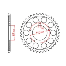 ЗАДНЯ ЗІРКА MTX PARTS 828 44 SUZUKI SV 650 99-13 (JTR807.44) (LANC. 525)