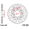 JT ЗІРОЧКА ЗАД 269 47 HONDA CG 125 '02-'05, CM 125 '82-'97, CB 125T '82-'88, DAELIM VC 125 '96-'99 (26947JT) (LANC. 428) - зображення 1